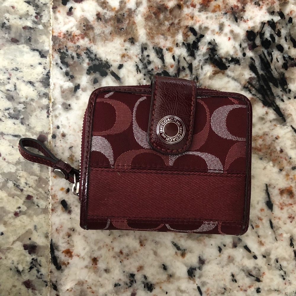 Coach red wallet